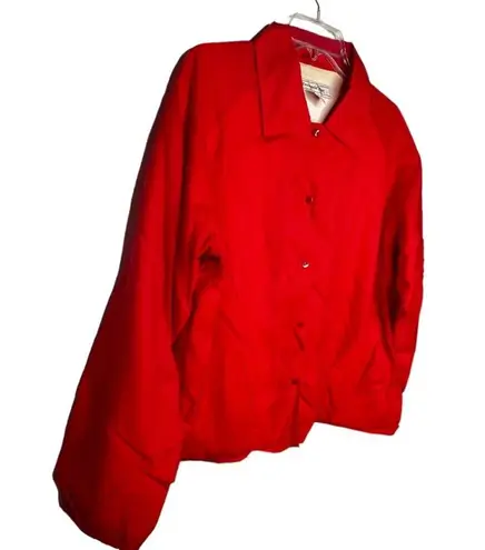 Bermuda Vintage  Run Red Nylon Windbreaker Jacket