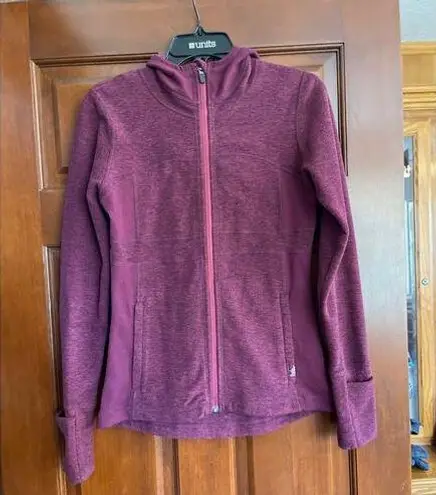 prAna FLEECE ZIP UP HOODED JACKET XS