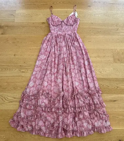 V. Chapman Maxi Dress Carmen Size 8 Pink