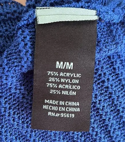 Fever Royal Blue Knit Short Sleeved Top sz M Size M