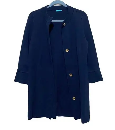 J. McLaughlin  Navy Blue Thick Cardigan Style Jacket