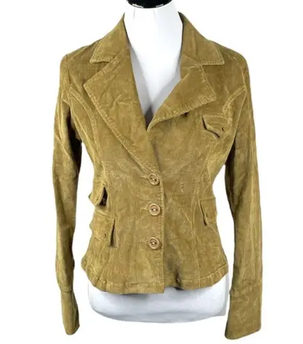 Tulle Corduroy Button Up Jacket, Pea Green, Greenish Brown, Medium Green