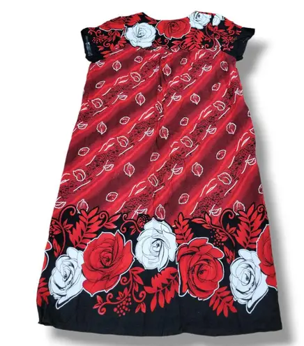 Mayette Apparel Hawaiian Style Dress Size Small SM By Mayette Women's MuuMuu Kaftan Dress Floral Vintage Dress