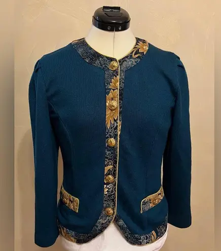 Jeffrey & Dara Petite by Linda Hutley Women’s VTG 3/4 Sleeve sweater,USA|Size:10 Blue