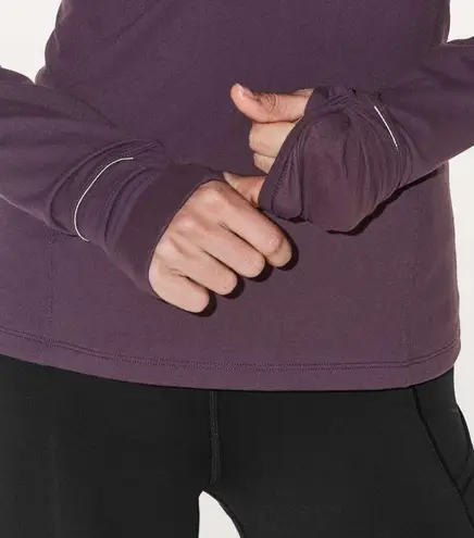 Lululemon Toasty Tech 1/2 Zip Long Sleeve Jacket Black Cherry Size 6 - Image 4