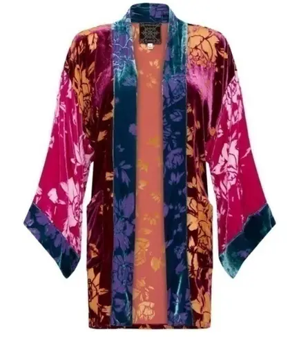 Johnny Was JOHNNY DANCING QUEEN VELVET BURNOUT KIMONO JACKET NWT