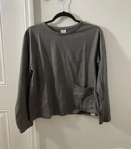 ZARA Charcoal Long Sleeve Top