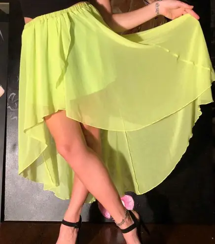 Sheer Green Skirt Size M