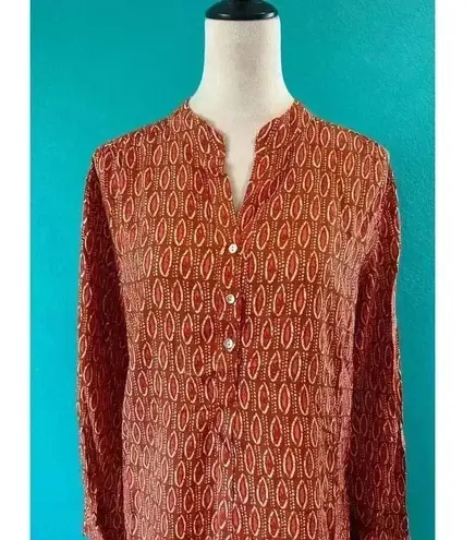 NWT Rock Flower Paper Darcy Spice Rayon Tunic Dress Orange Indian Print Size L Size L