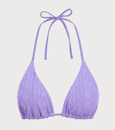 Berlook Purple Jacquard Halter Bikini Top & Jacquard Tie Bikini Bottom