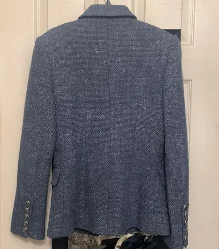 L'Agence Blue blazer jacket long sleeve coat work jacket suit top classic breasted jacket