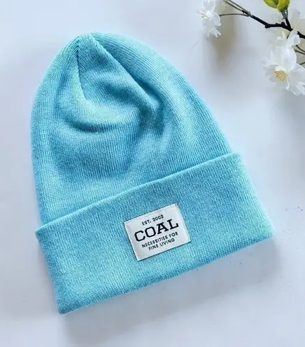 NEW Polylana Coal Front Logo Blue Hat Beanie