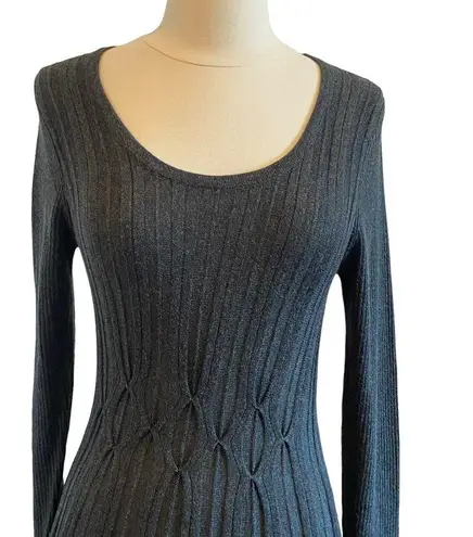 Missoni Connected Apparel Long Sleeve Scoop Neck Knit Pleated Skirt Sweater Dress