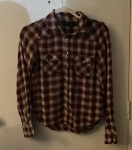 Aeropostale  AERO Women’s Plaid Western Pearl Snap Button-down S Western Cowgirl