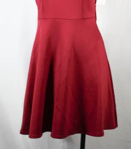 Charlotte Russe NWT Cranberry Toned Skater Style Dress with Open Back and Bow Detailing