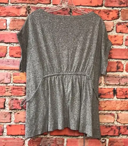 Caslon Heathered Gray  Nordstrom Oversized Tied Waist Flowing Blouse