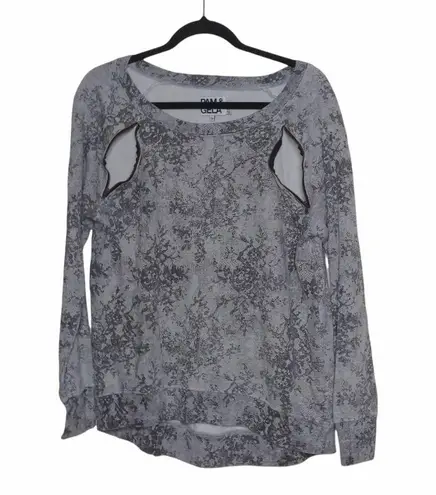 Pam & Gela Floral Lacy Pullover - Size M - EUC
