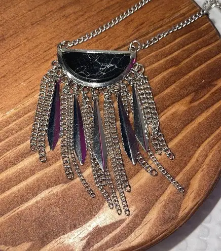Paparazzi  - Whimsically Western - Black - Rhinestone Stone Long Necklace.