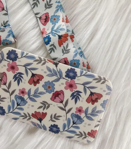 Floral lanyard with Id/ card holder Multi