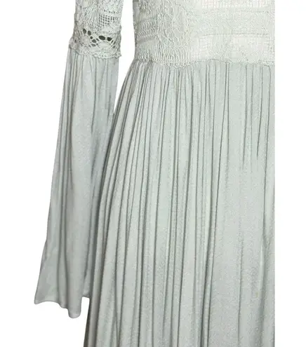 NEW Altar’d State Womens Lace Dress Size S Boho Short Flutter Sleeve Lined Green