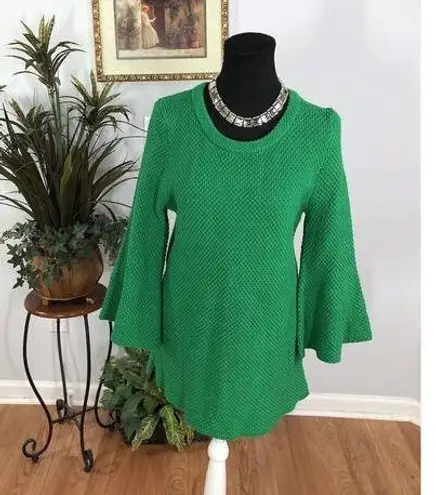 Melissa Paige Women Sweater LG Long Bell Sleeve Pullover Knit Lagenlook Maximali