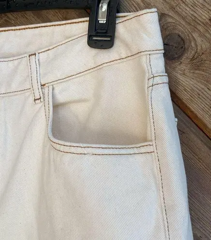 Reclaimed vintage ivory white boot cut jeans size 30