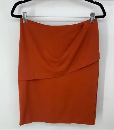 CAbi  Overlay Career Classic Pencil Skirt Turmeric Orange Size 4