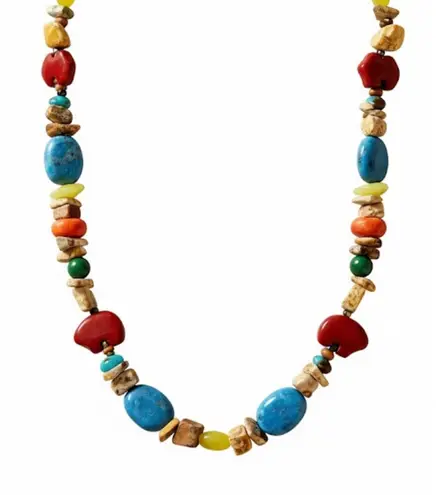 Carolyn Pollack colorful bear Fetish Necklace sterling silver 925 adjustable Orange