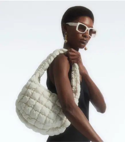 COS QUILTED MINI BAG STONE