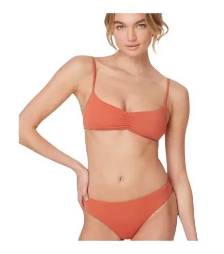 ANDIE NWT The Symi Sustainable High Leg Cut Low Rise Bikini Bottom Cedar XXL