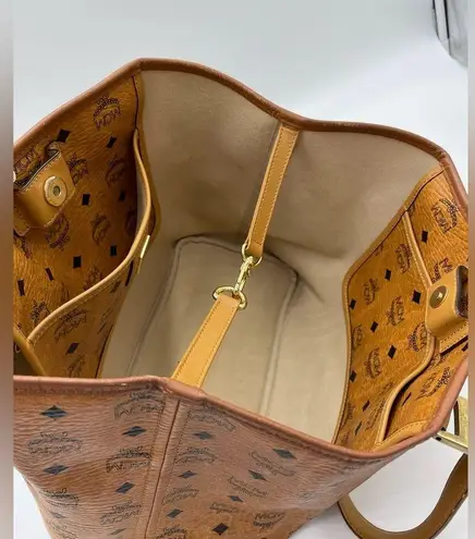 MCM VISETOS SHOPPER COGNAC MEDIUM