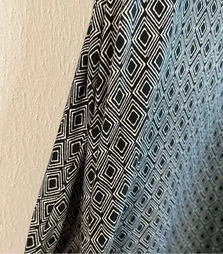 Cuddl Duds Dress Black & White Flexwear Rainbow Hem Lounge Wear Sz S GUC