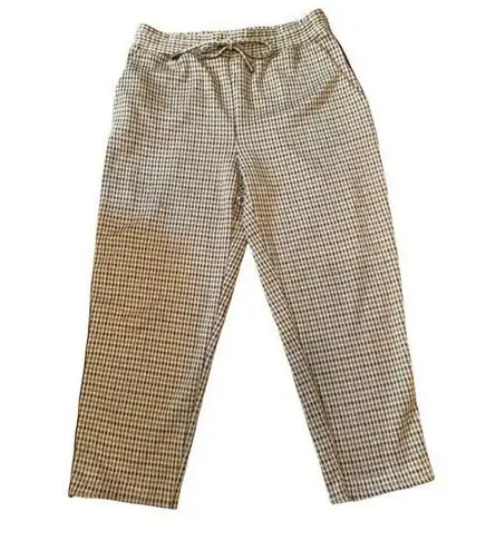 Maeve by Anthropologie Tan Plaid Pull on Pants Sz XS