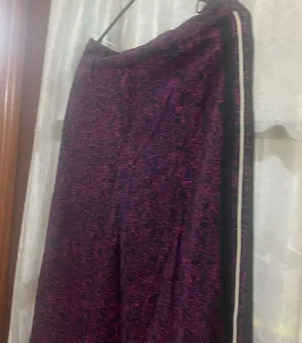 Derek Lam 10 Crosby Wide Leg trouser Pants with strip Calico floral on Silk