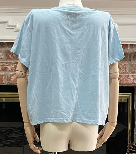 MTV Brand Light blue & yellow floral MTV crop top / XXL / Excellent condition