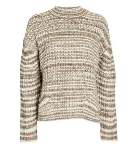 Rails Echo Chunky Roll Neck Pullover Sweater in Brown Striped Womens Size XS - Image 10