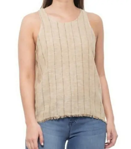 Drew  Anthropologie Linen Natural Burlap Tank Top