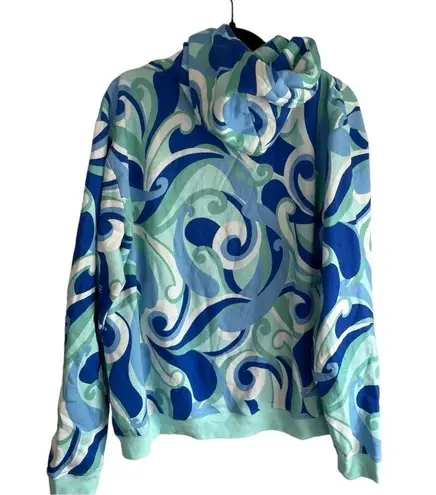 Hill House New!  The Allie Zip Up Ocean Kaleidoscope Fleece