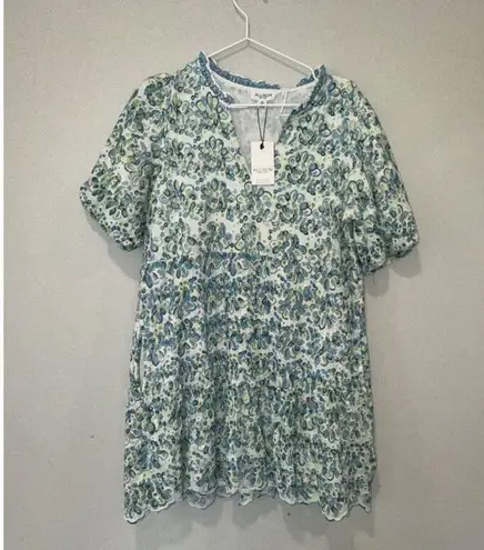 Allison New York Alice Floral Eyelet Ruffle Mini Dress Cover Up Size Small 1772