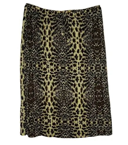 Breckenridge Woman Maxi Skirt Brown Tan Cheetah Print Leopard Print