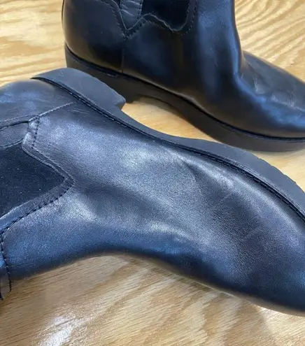 FitFlop Signey Mixte Ankle Boots Women's 9 Black Leather Round Toe Bootie S42