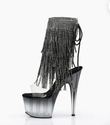 Pleaser fringe platform heel Black Size 7