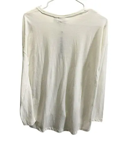 Noisy May Women's Size XS White Long Sleeve Cotton Tee Top NWT