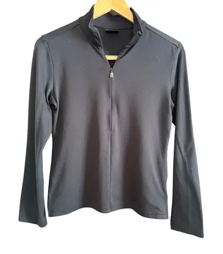 BOGNER | Black Half Zip Long Sleeve Sporty Fit Base Layer Top Small