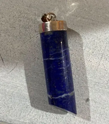 Blue Lapis Pendant set in Sterling Silver Blue