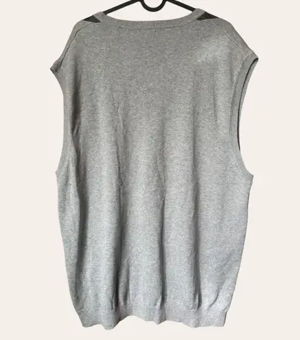 Claiborne men’s XL grey diamond argyle preppy vest Gray