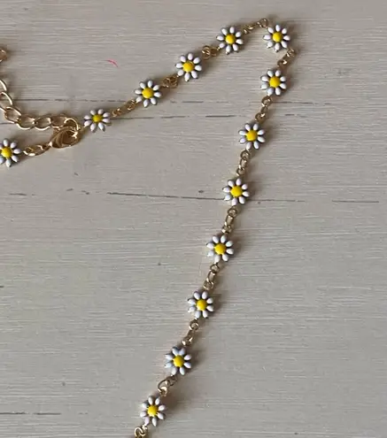 Madewell NWOT  Enamel Daisy Bohemian Necklace - 19