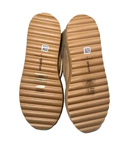 NIB Larroude Vail Nubuck Leather Boot in Sand And Cream 7 Size undefined