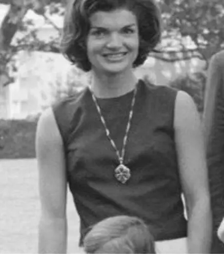 Vintage Camrose Kross Jackie Kennedy Grand Tour Replica Blue Flowers Necklace Gold