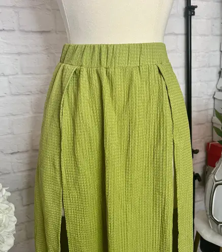 Boutique Avocado Green M Slit Skirt